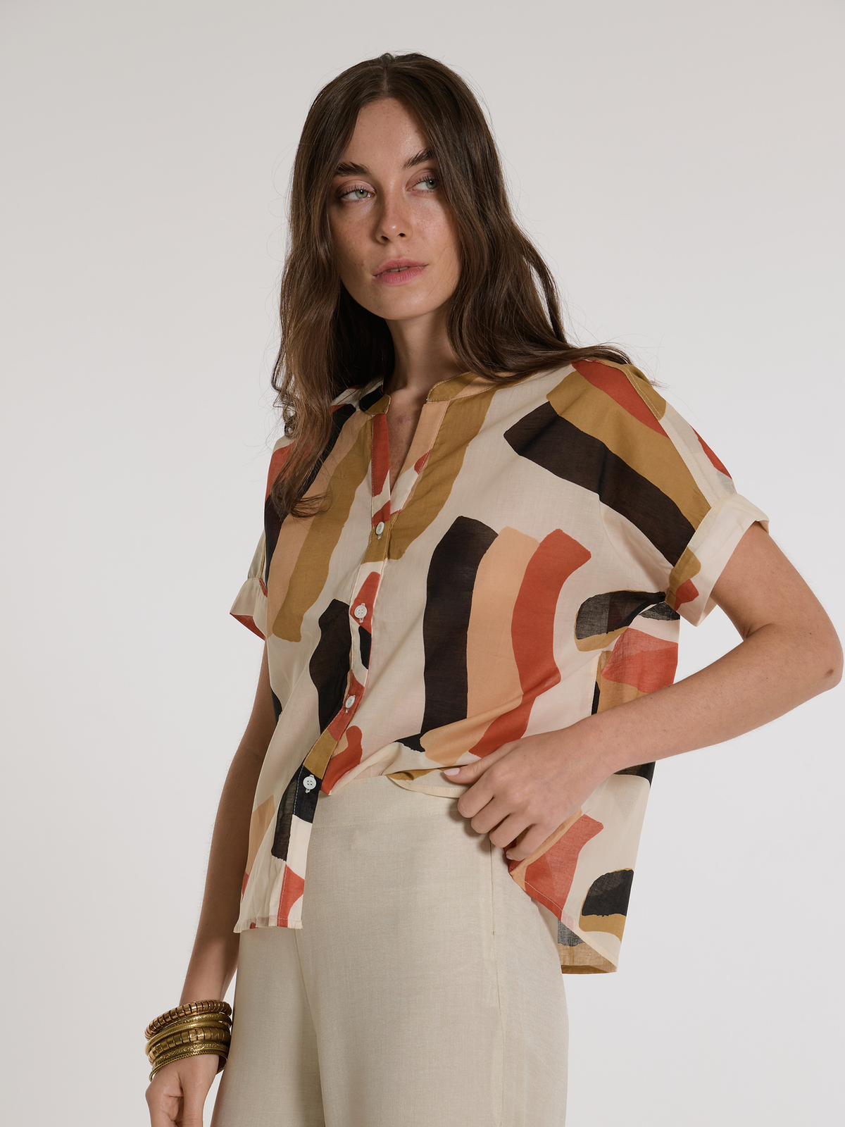 CAMISA ALEPH VOILE PRINT